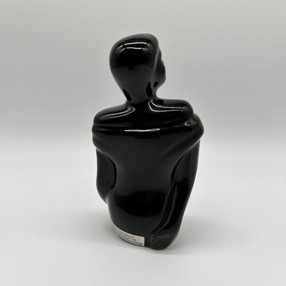 Black Ceramic Figurine Art Deco Woman Bust High Gloss Ceramic 1980s (Bin2jml) - Picture 4 of 6
